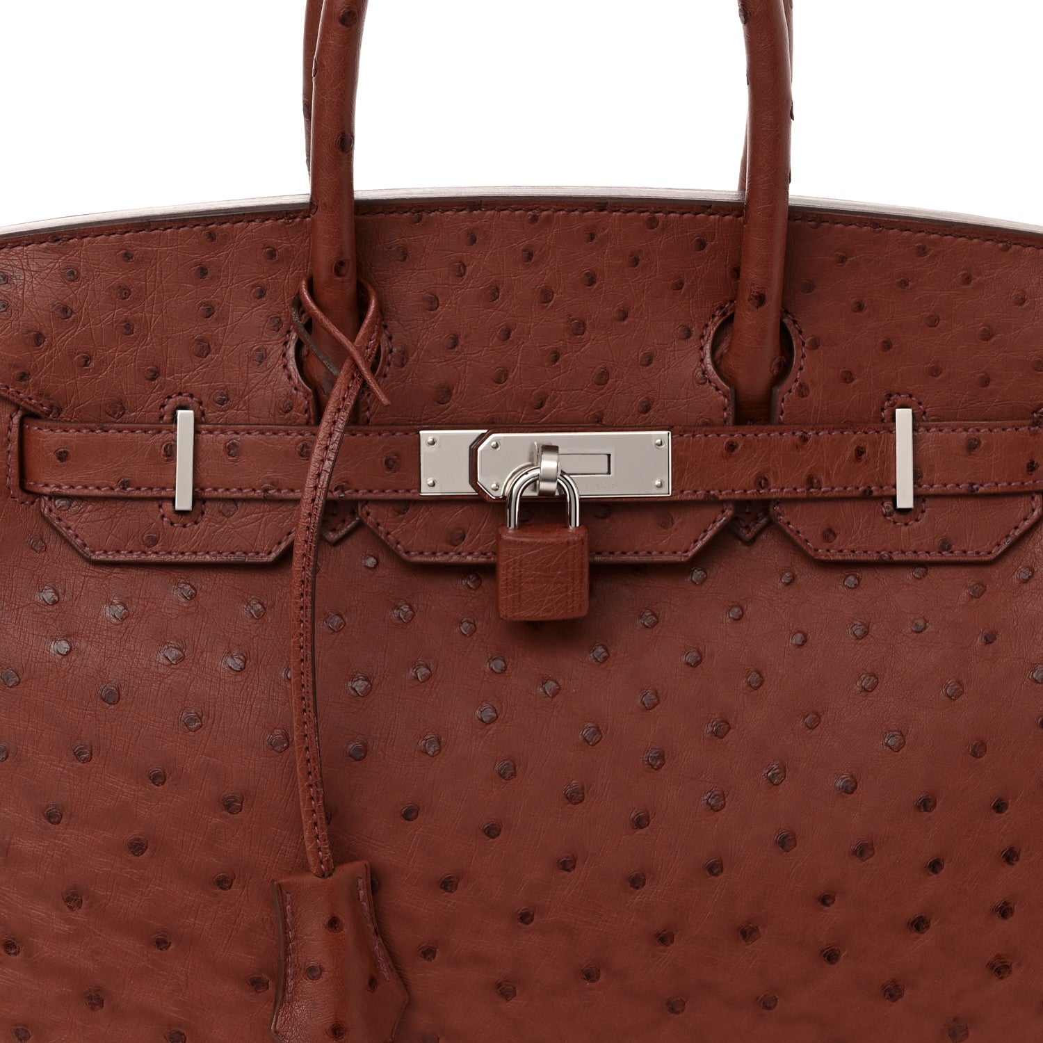 Hermes Ostrich Birkin 30 Brique 8 of 10