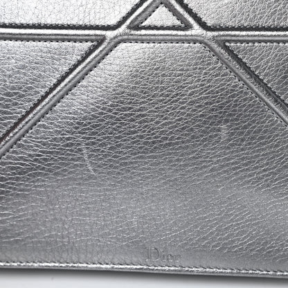 Christian Dior Metallic Grained Calfskin Medium Diorama Flap Bag Silver 16 of 17