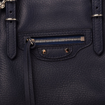 Balenciaga Veau Papier A6 Zip Around Tote Bleu Profond 11 of 11
