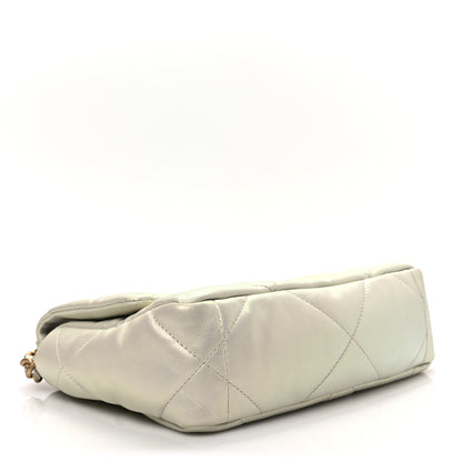 Chanel Iridescent Calfskin Quilted Medium Chanel 19 Flap White 4 of 8