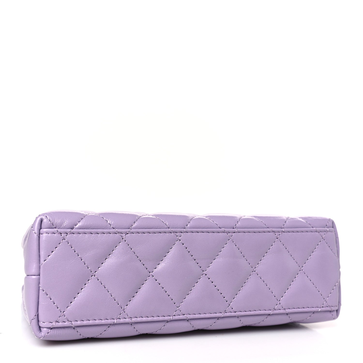 Chanel Shiny Aged Calfskin Quilted Nano Kelly Shopper Lilac 4 of 10