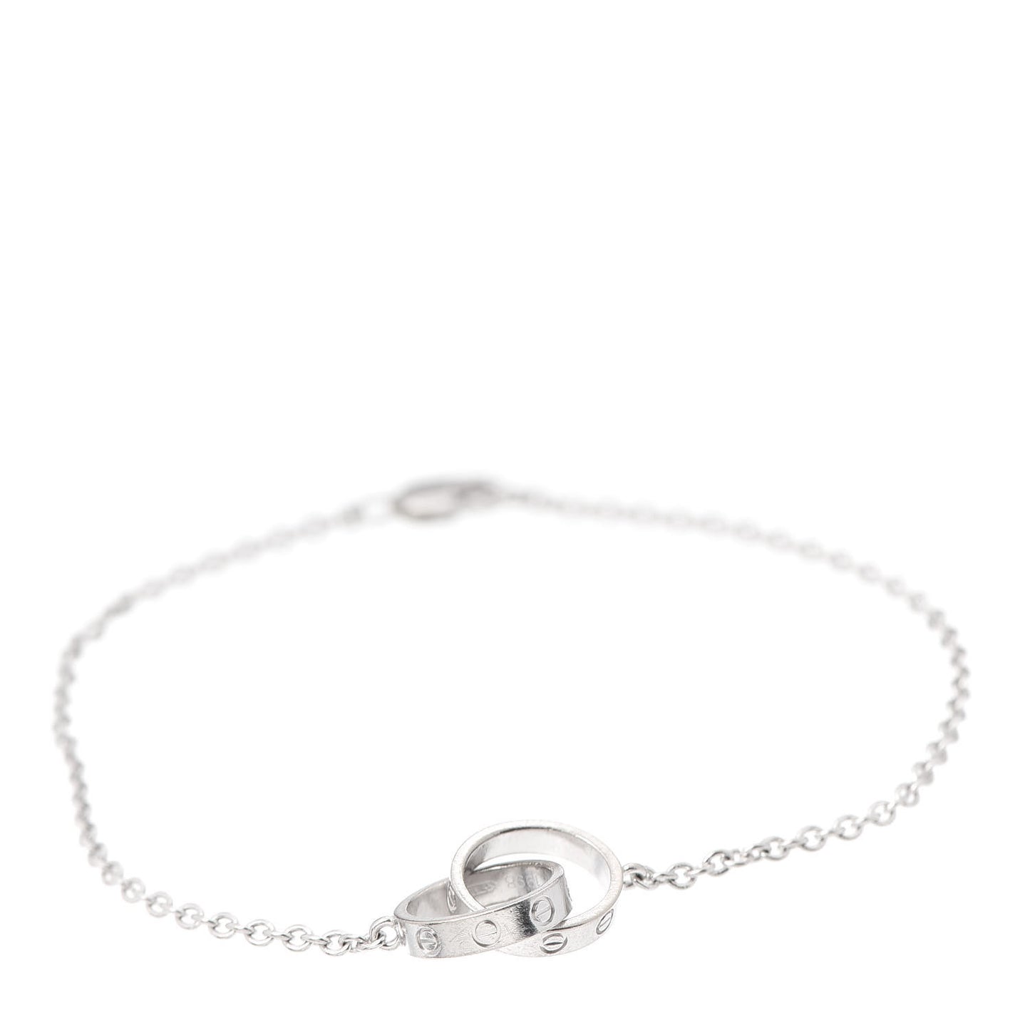 18K White Gold Interlocking LOVE Bracelet