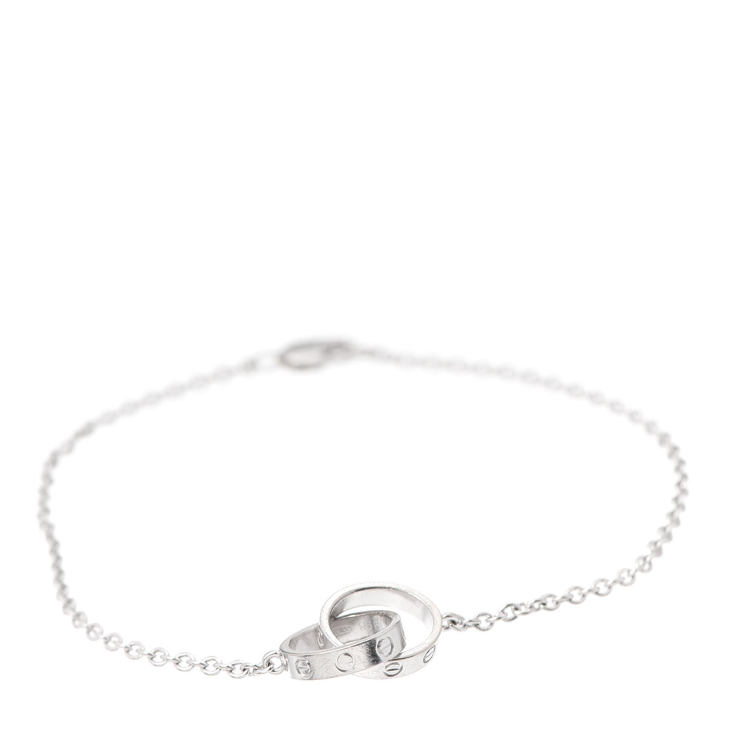 Cartier 18K White Gold Interlocking LOVE Bracelet 1 of 5