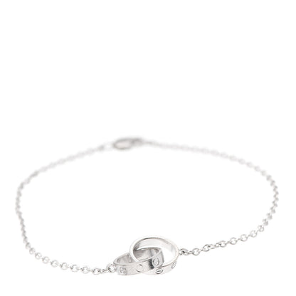 Cartier 18K White Gold Interlocking LOVE Bracelet 1 of 5