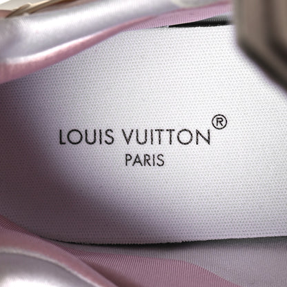 Louis Vuitton Patent Calfskin Technical Mesh Monogram Run 55 Sneakers 39 Beige Pink White 7 of 7