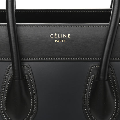 Celine Glazed Calfskin Micro Tri-Color Luggage Dark Blue 7 of 10