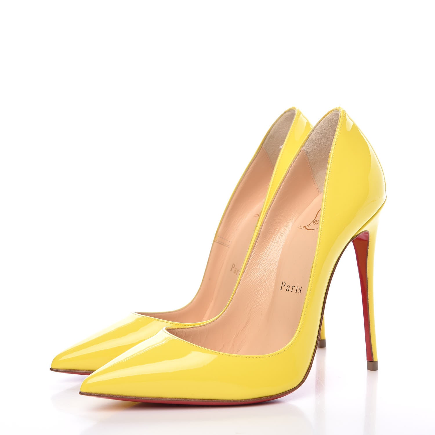 Christian Louboutin Patent So Kate 120 Pumps 35 Yellow Queen 3 of 9