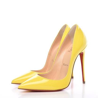 Christian Louboutin Patent So Kate 120 Pumps 35 Yellow Queen 3 of 9