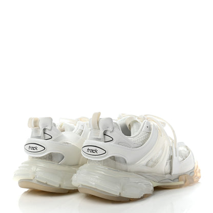 Balenciaga Mesh Nubuck Effect Fabric Glow in the Dark Womens Track Sneakers 38 White 4 of 7