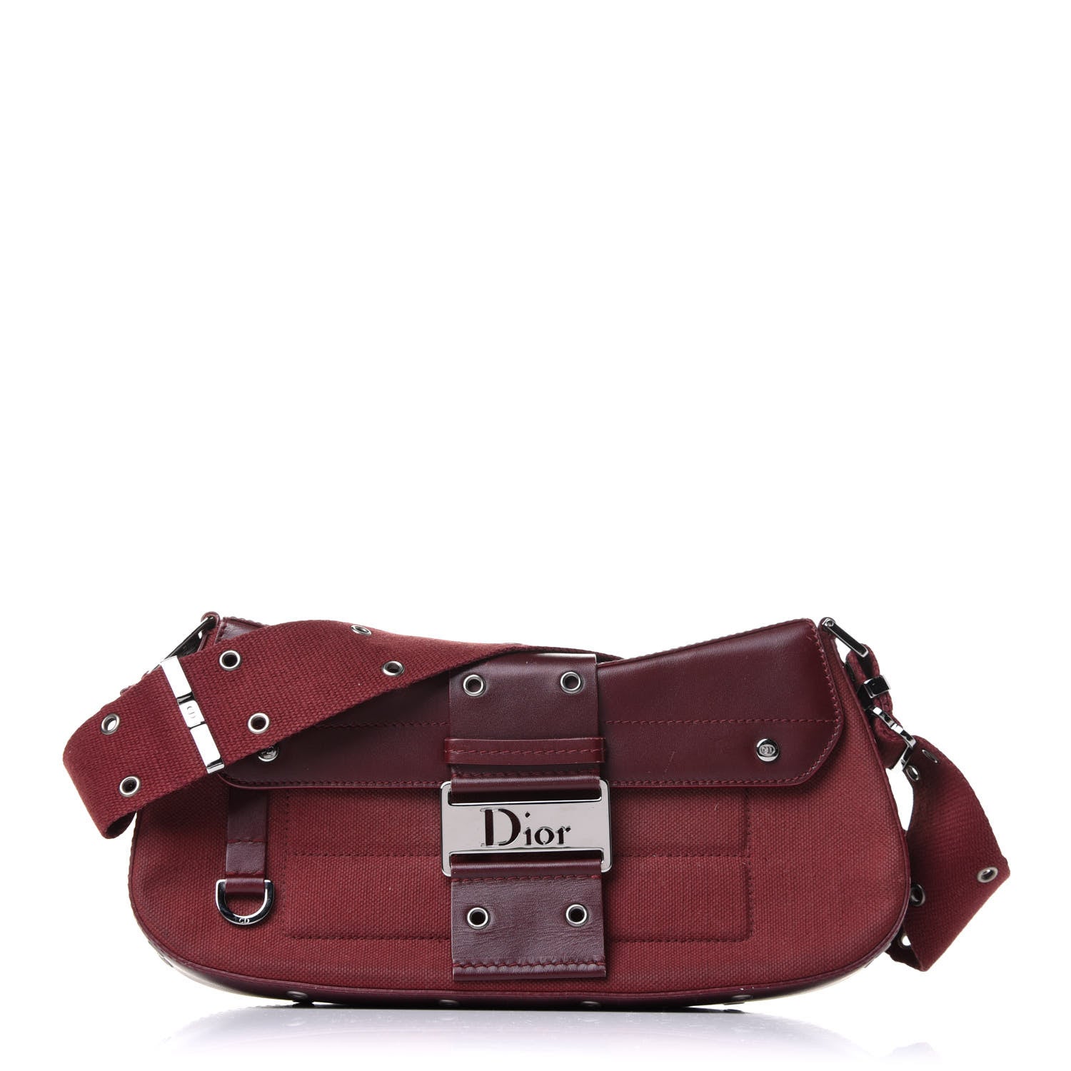 Christian Dior Canvas Calfskin Street Chic Columbus Ave Burgundy 1 of 13