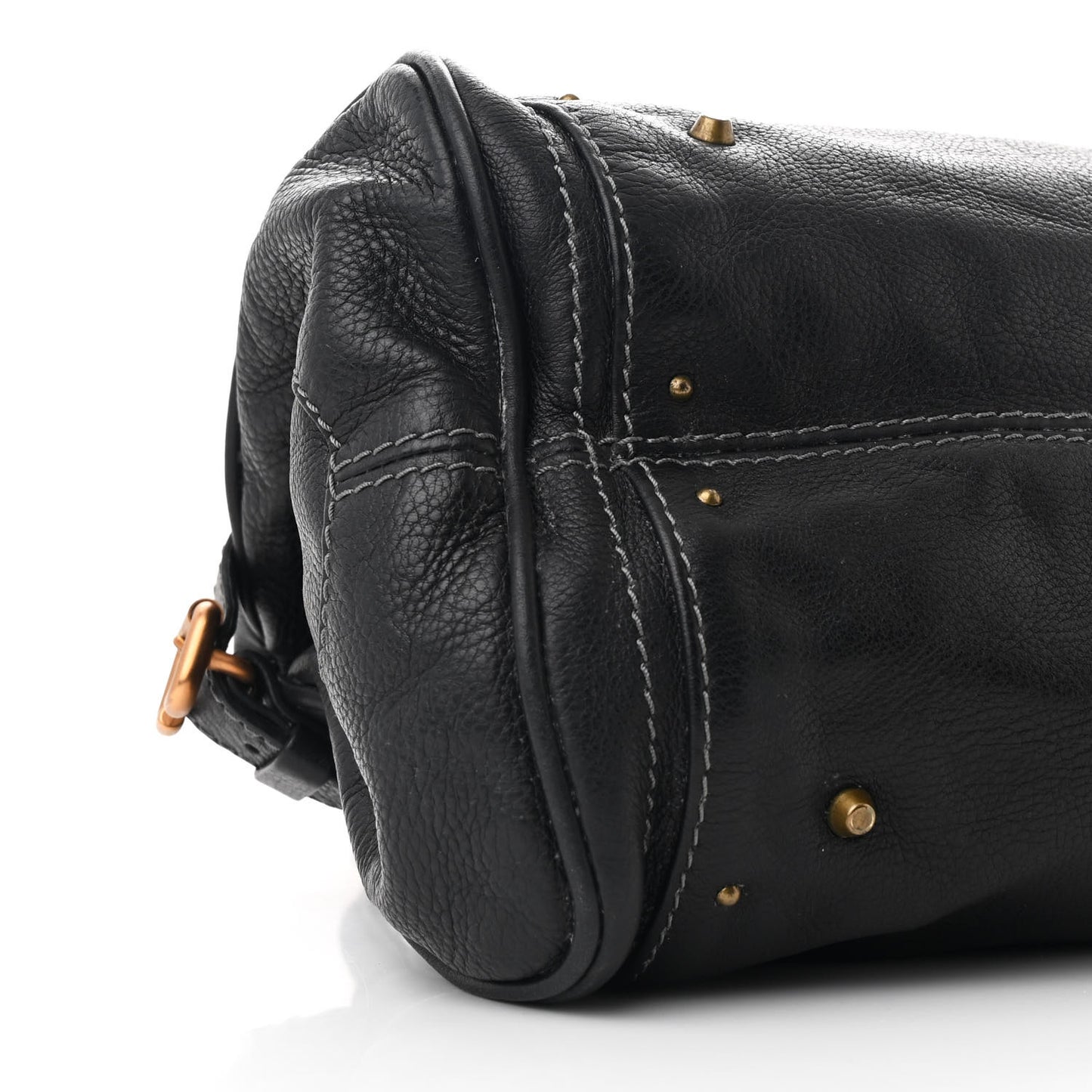 Calfskin Medium Paddington Satchel Black