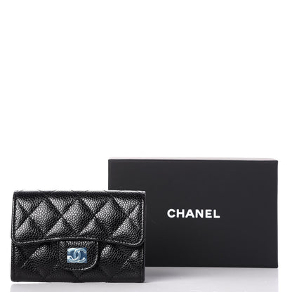 Chanel Caviar Quilted Flap Card Holder Black 9 of 9