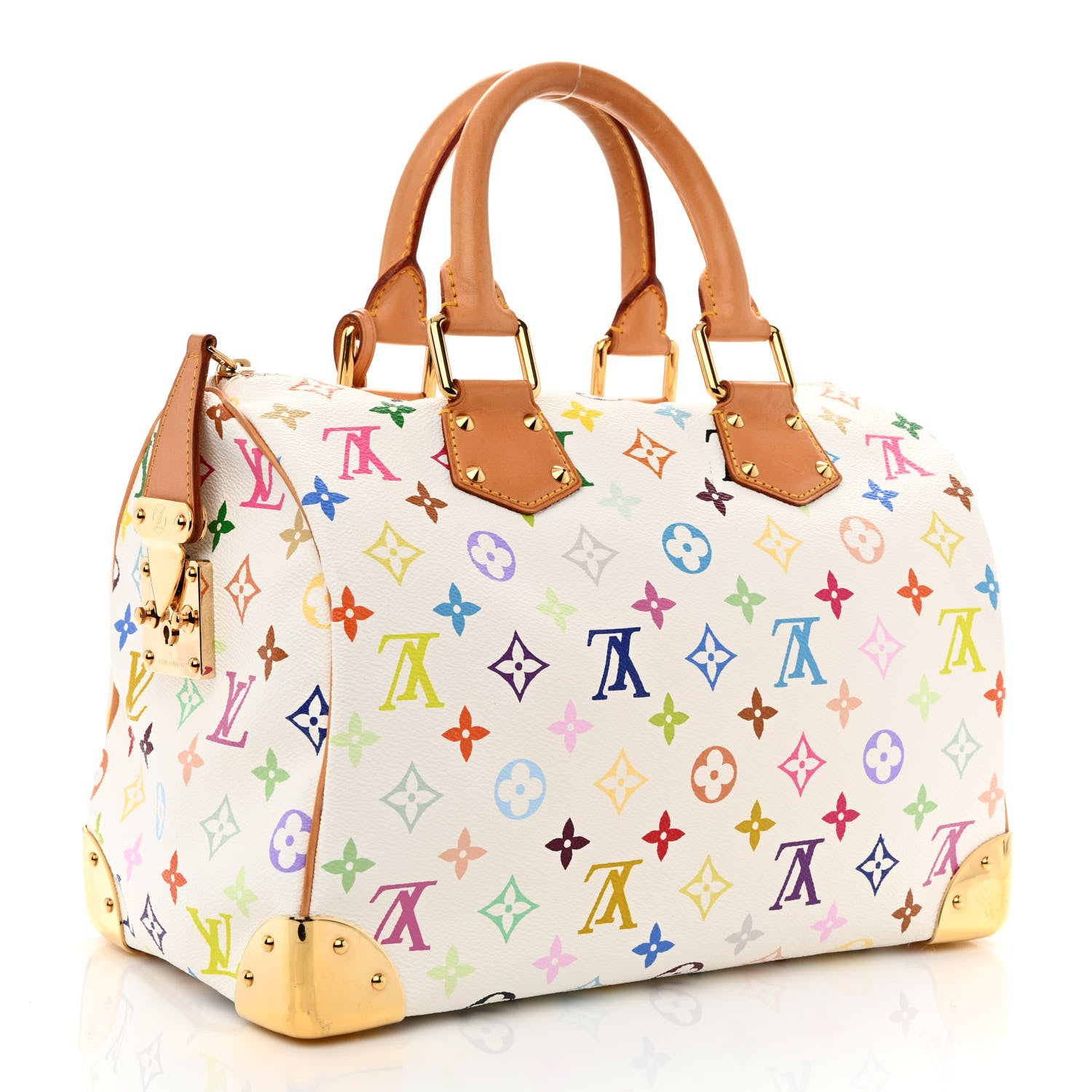 Louis Vuitton Monogram Multicolor Speedy 30 White 3 of 11