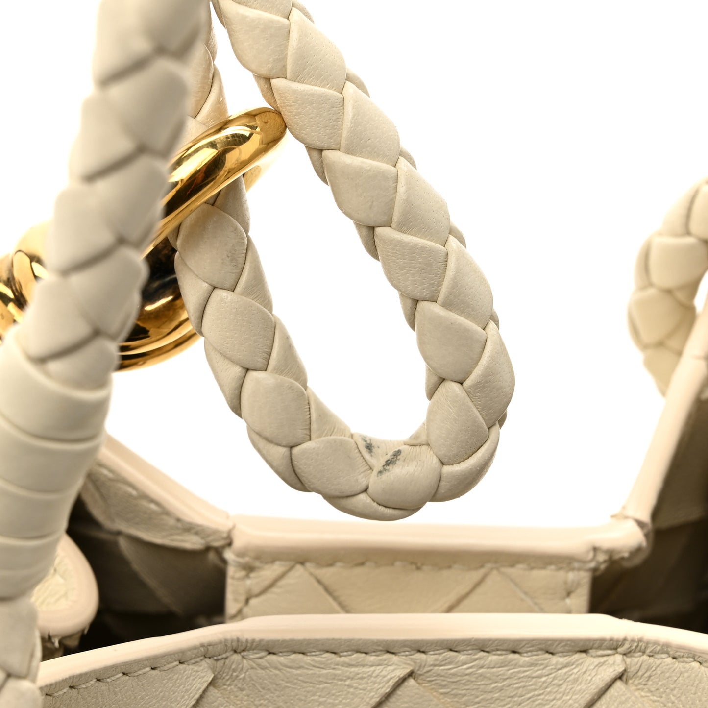 Nappa Intrecciato Small Parachute Shoulder Bag Sea Salt