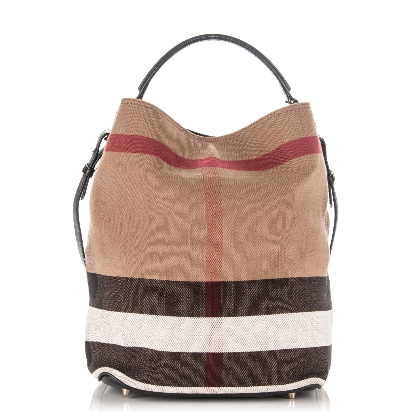 Canvas Mega Check Medium Ashby Hobo Black