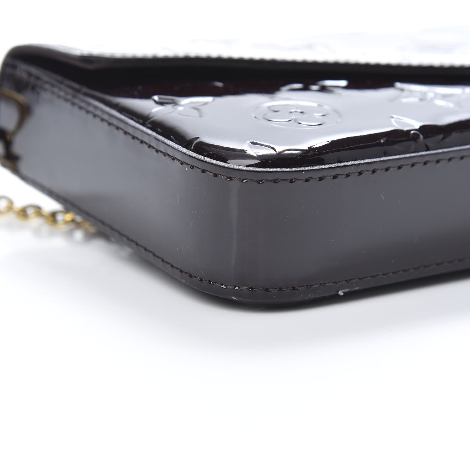 Louis Vuitton Vernis Pochette Felicie Chain Wallet Amarante 12 of 14