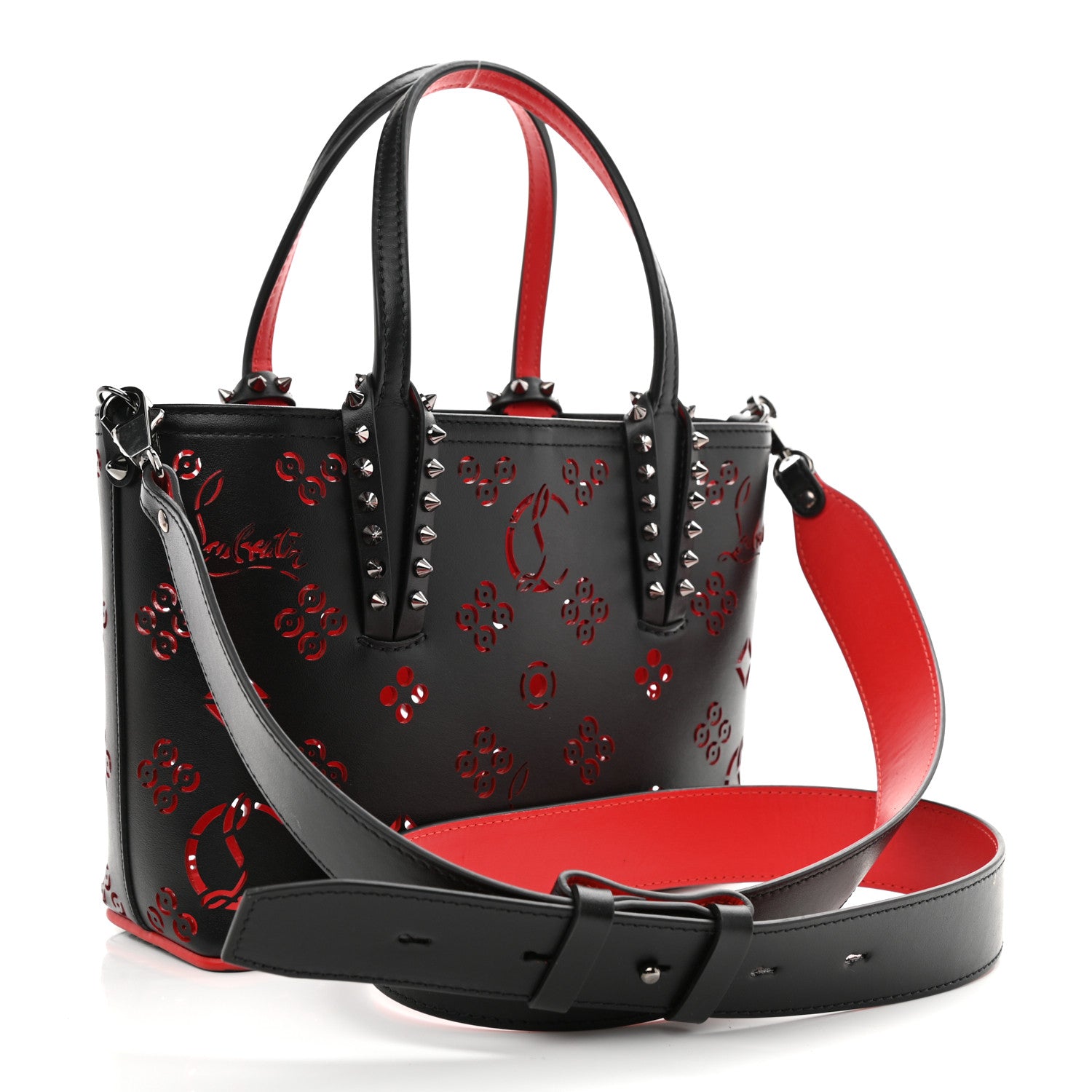 Christian Louboutin Perforated Mini East West Cabata Tote Black 3 of 7