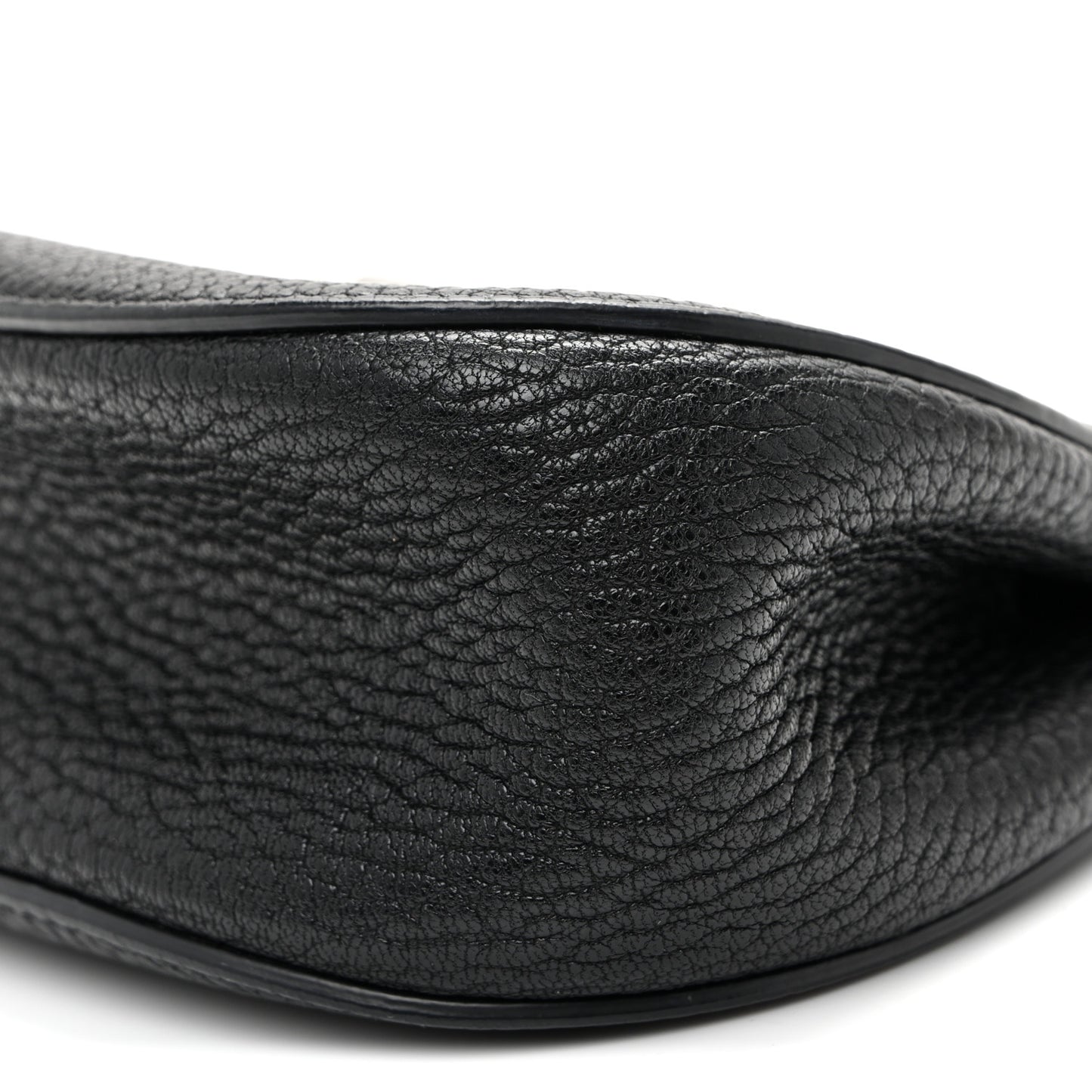 Grained Lambskin Mini Drew Shoulder Bag Black
