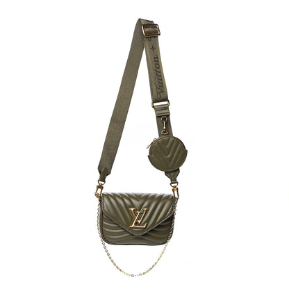 Louis Vuitton Calfskin New Wave Multi Pochette Kaki 1 of 8