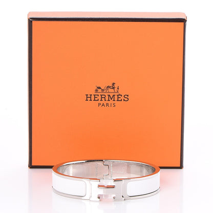 Hermes Enamel Narrow Clic Clac H Bracelet PM White 6 of 6