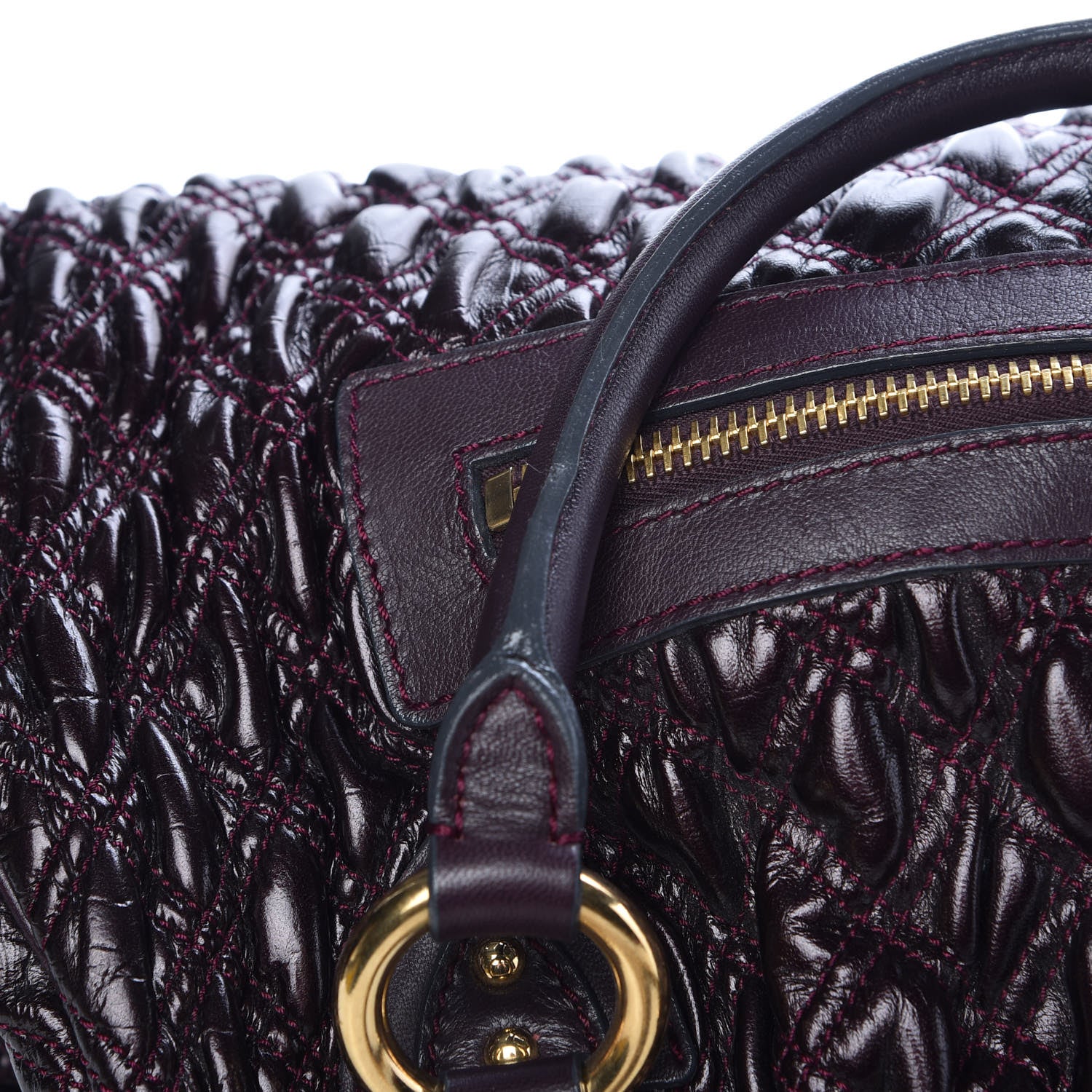 Marc Jacobs Calfskin Quilted Stam Plum 11 of 14