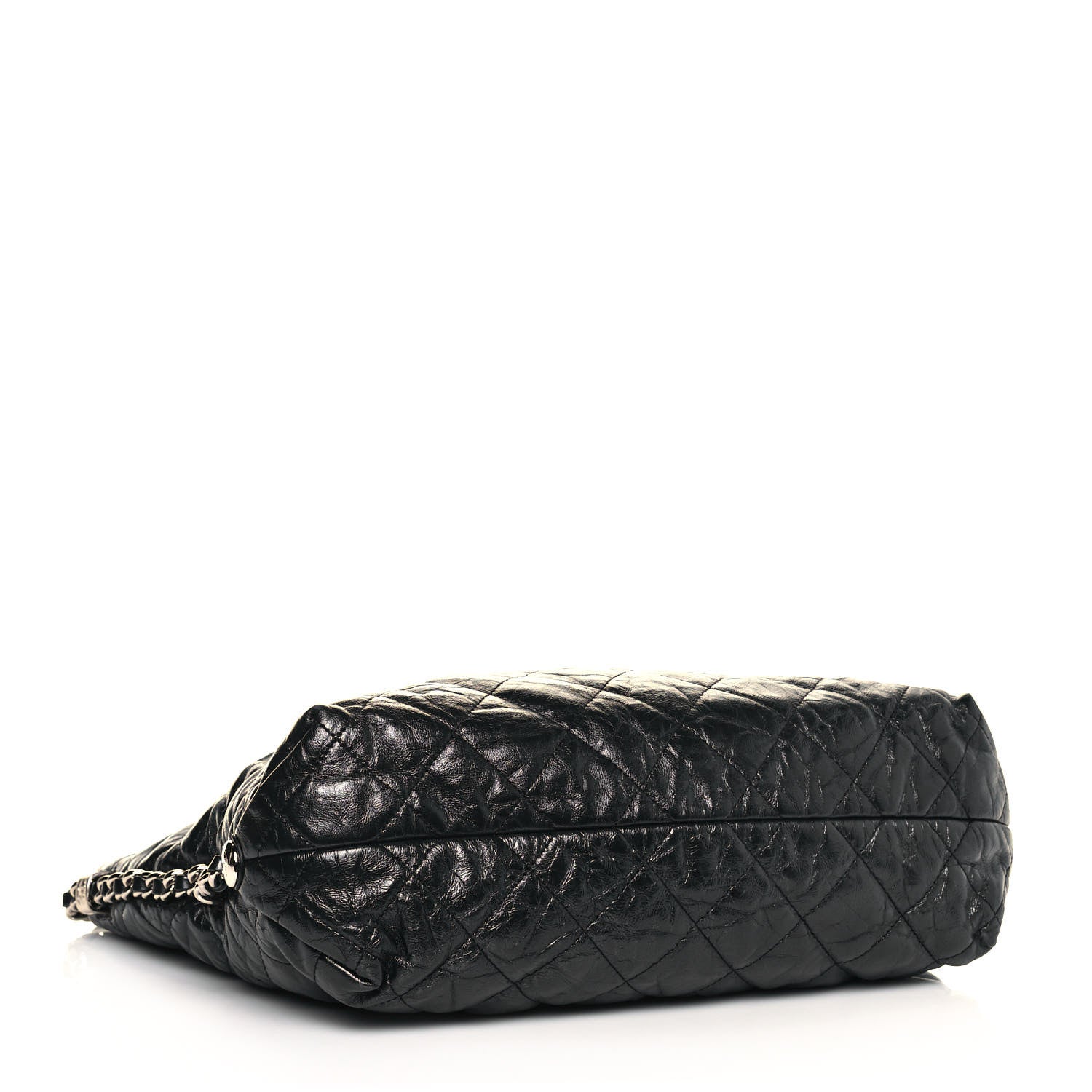 Chanel Metallic Crackled Calfskin Quilted Medium Big Bang Hobo Black 4 of 14