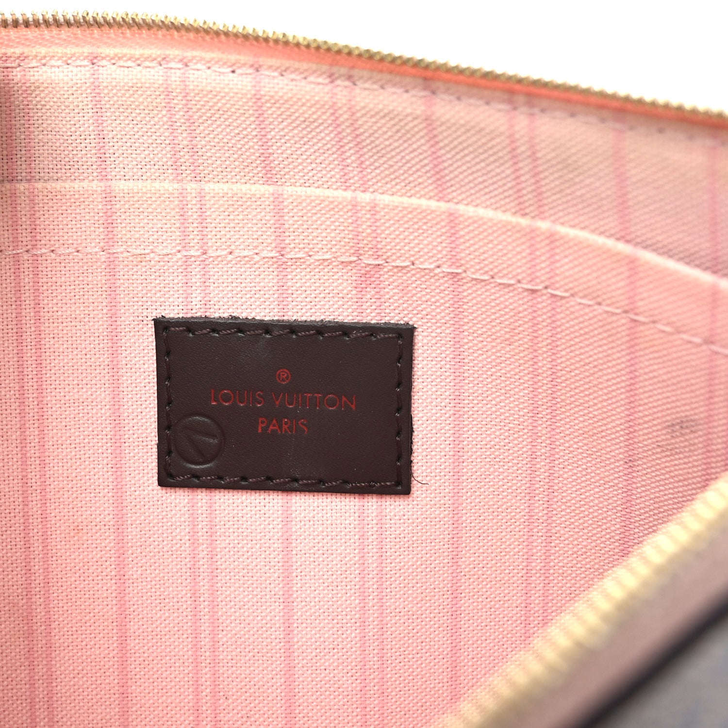 Louis Vuitton Damier Ebene Neverfull MM GM Pochette Rose Ballerine 6 of 7