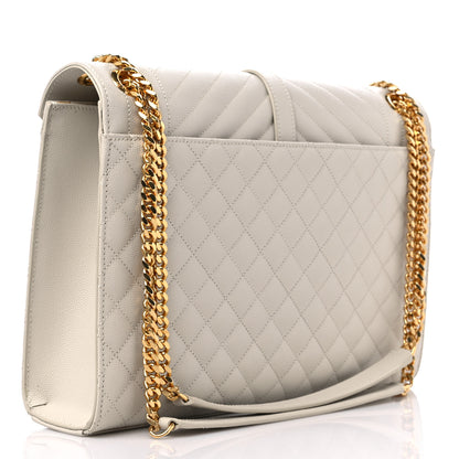 Saint Laurent Grain De Poudre Textured Mixed Matelasse Large Triquilt Monogram Satchel Porcellana 3 of 10