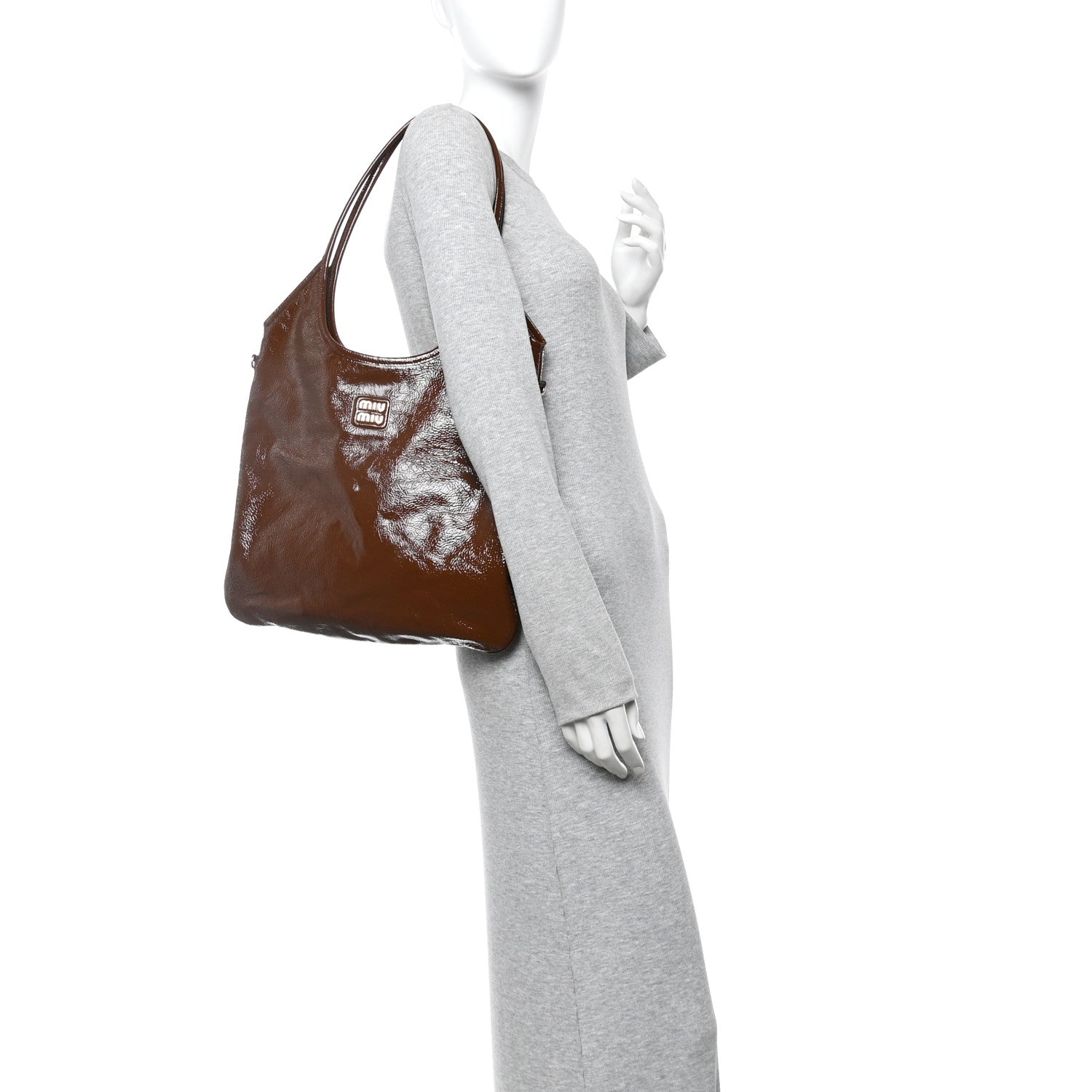 Miu Miu Vernice Naplak Ivy Tote Palissandro 2 of 9