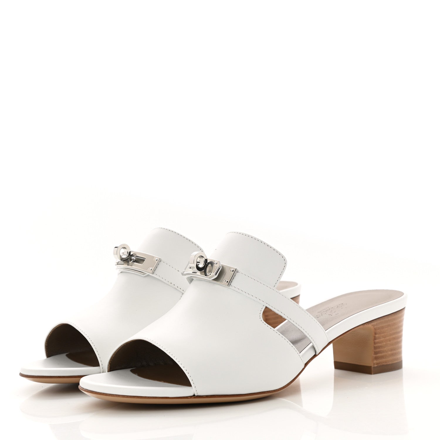 Hermes Goatskin Candy Sandals 38 White 3 of 9