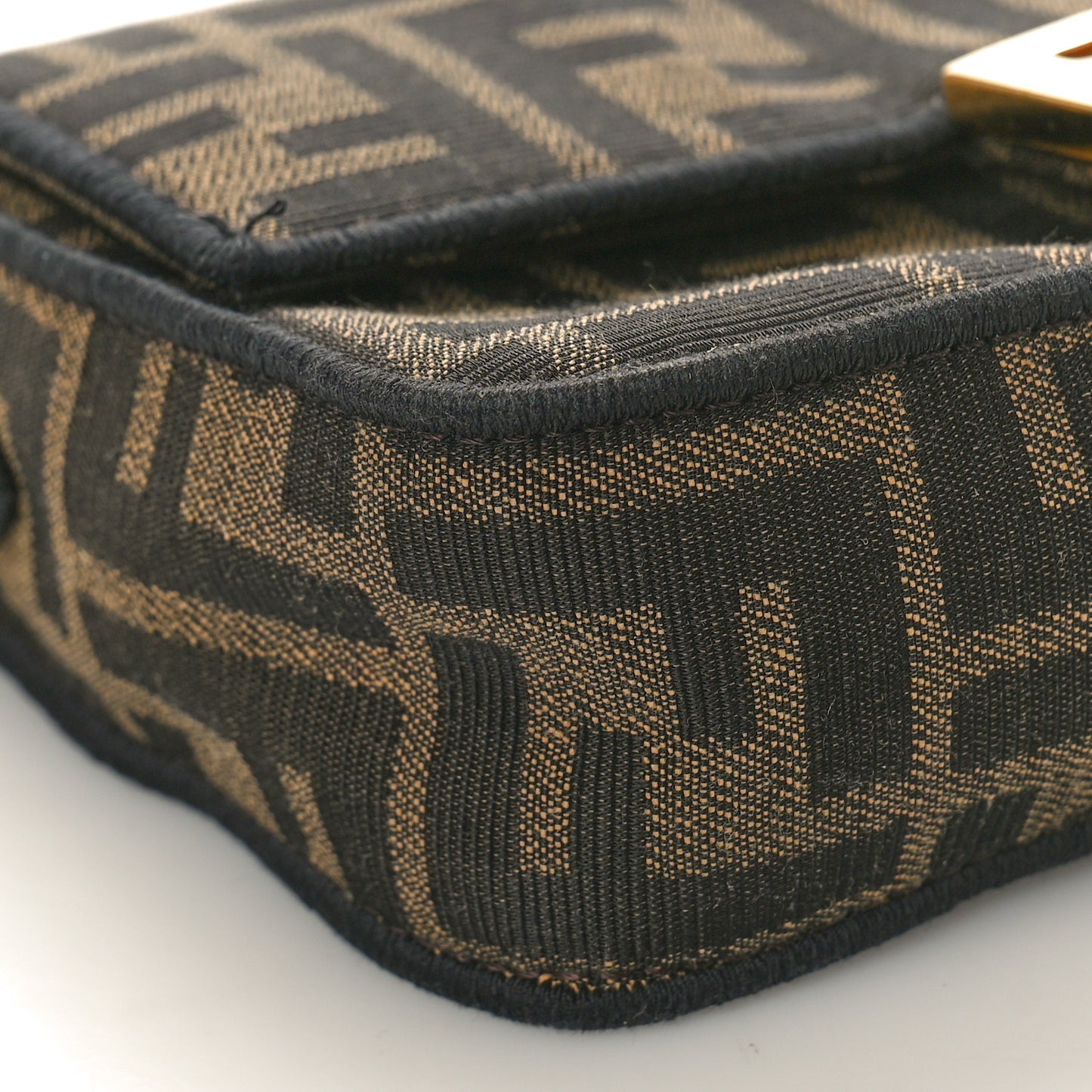 Fabric Jacquard FF 1974 Mini Baguette Tobacco Moro Black