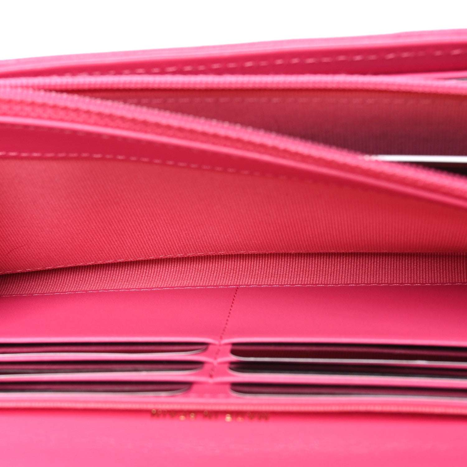 Chanel Lambskin Quilted Chanel 19 Flap Wallet Dark Pink 6 of 10