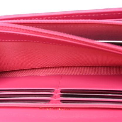 Chanel Lambskin Quilted Chanel 19 Flap Wallet Dark Pink 6 of 10