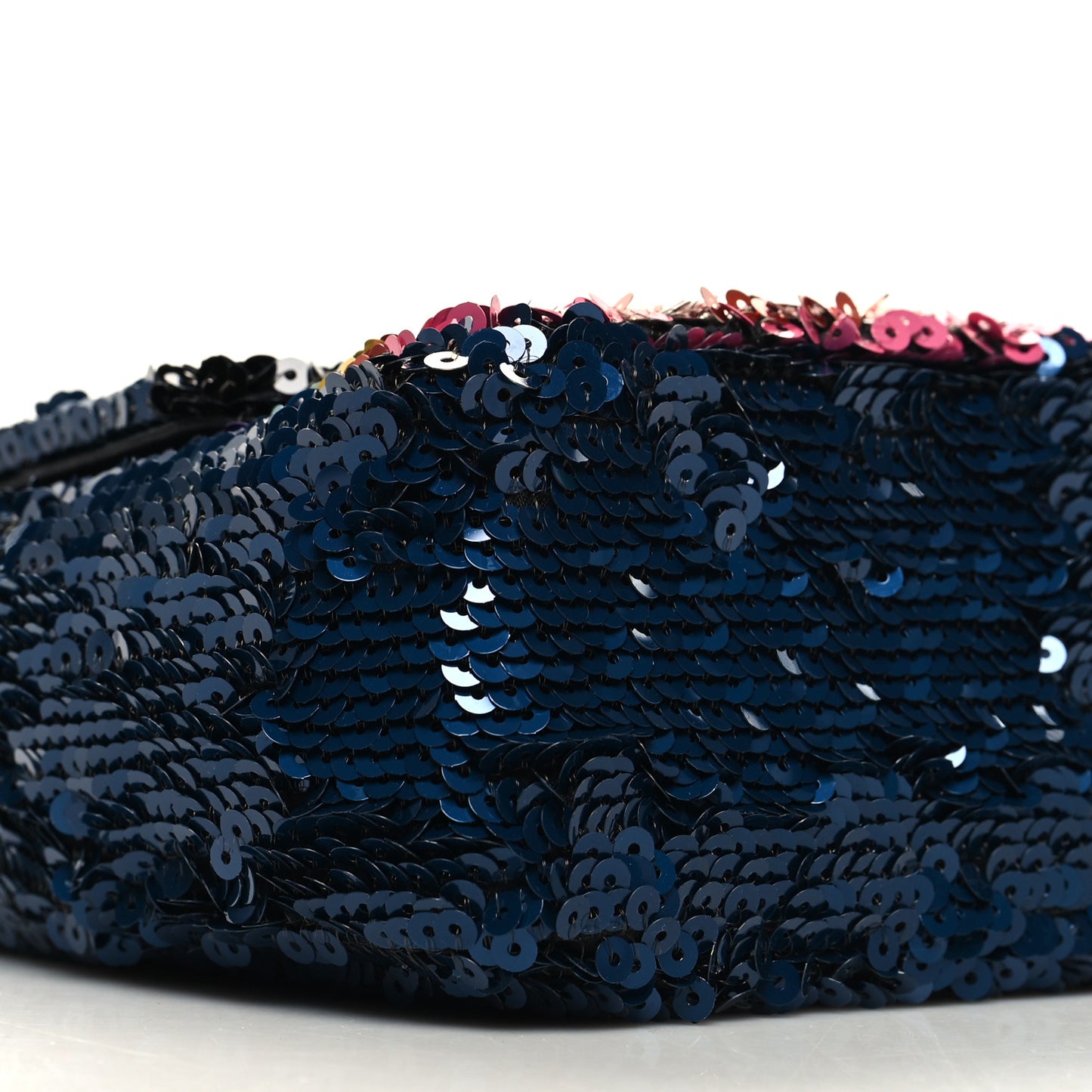 Sequin Medium Single Flap Blue Black Multicolor