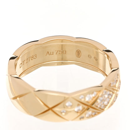 Chanel 18K Yellow Gold Diamond Small Coco Crush Ring 59 8.75 6 of 7
