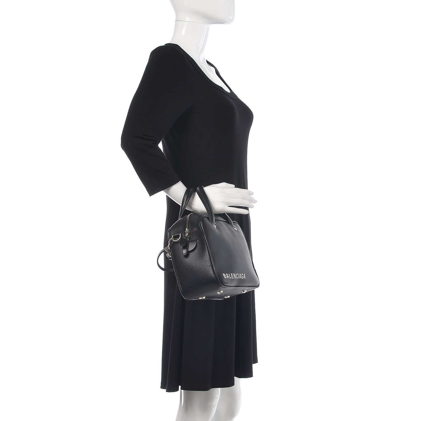 Shiny Day Calfskin XS Triangle Square Bag Black