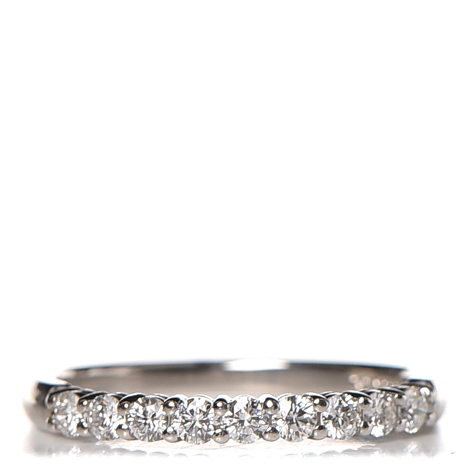 Tiffany Platinum Diamond 2.2mm Embrace Half Circle Band Ring 52 6 1 of 5