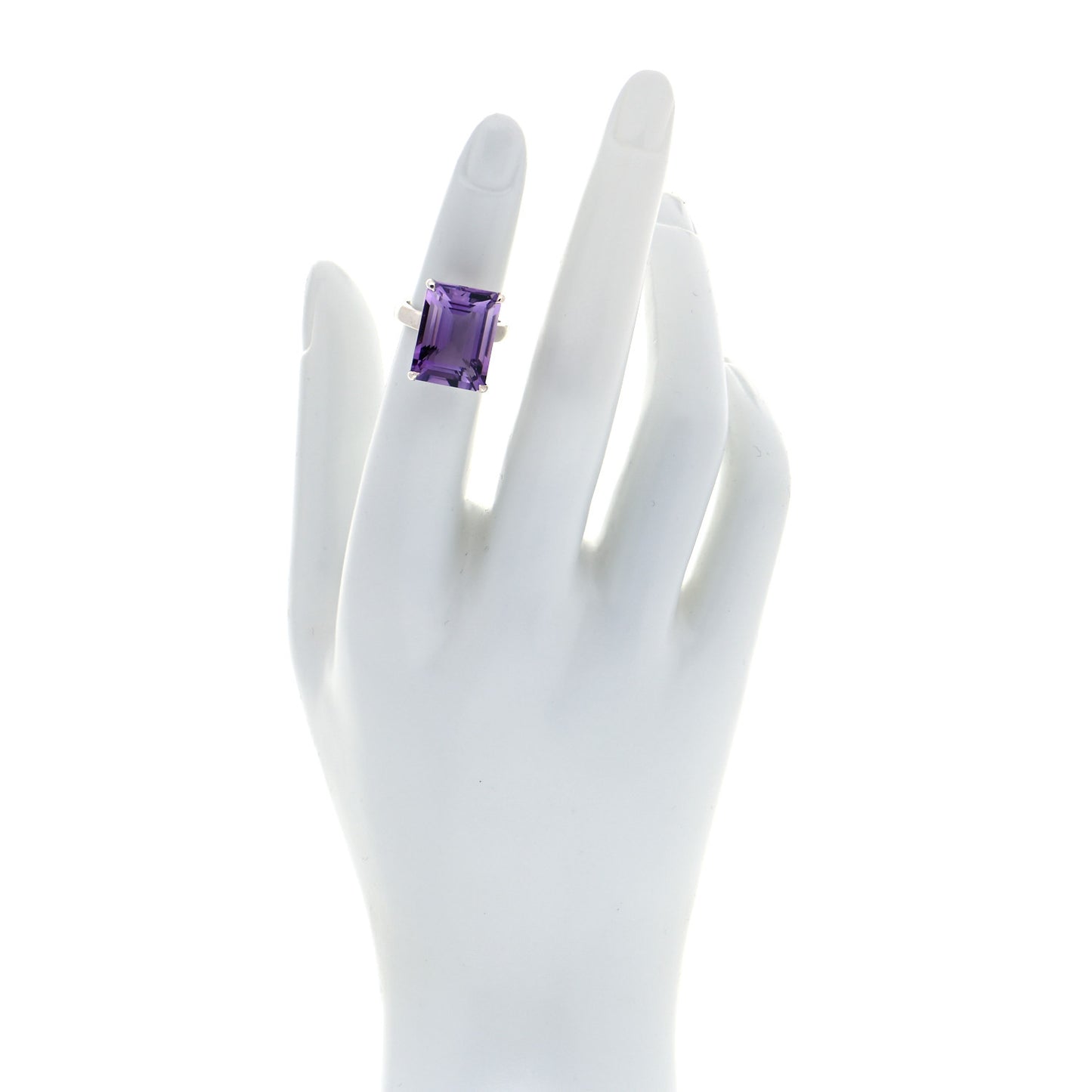 Sterling Silver Amethyst Sparklers Cocktail Ring 47 4