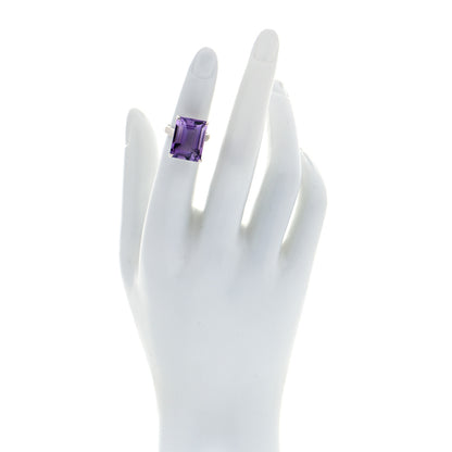 Tiffany Sterling Silver Amethyst Sparklers Cocktail Ring 47 4 2 of 6