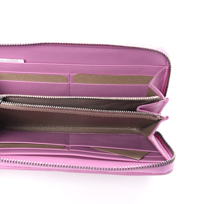 Bottega Veneta Nappa Ayers Intrecciato Zip Around Wallet Violet 4 of 5