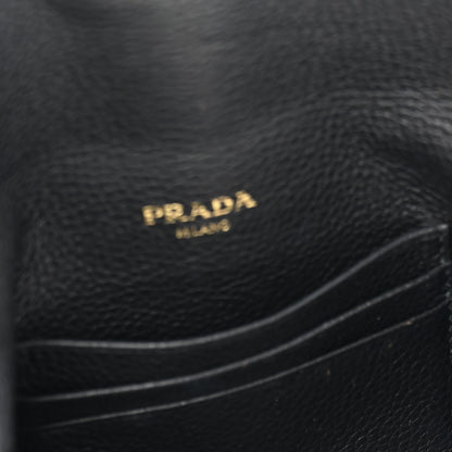 Prada Vitello Grain Envelope Wallet Black 5 of 12