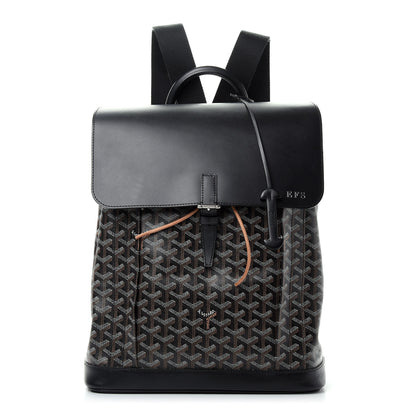 Goyard Goyardine Calfskin Alpin MM Backpack Black 1 of 10
