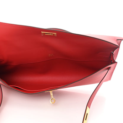 Hermes Swift Kelly Cut Clutch Pochette Vermillion 5 of 8