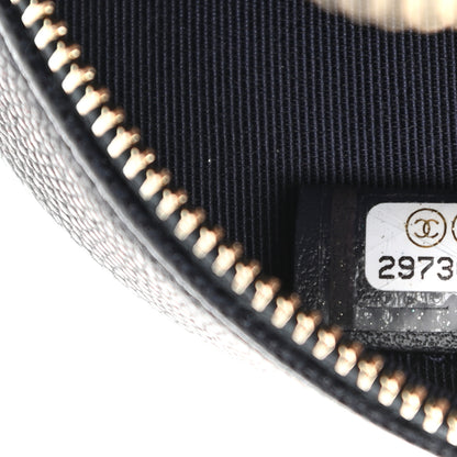 Chanel Caviar Quilted Round Clutch With Chain Navy 7 of 10