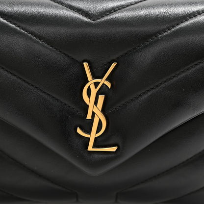Saint Laurent Calfskin Y Quilted Monogram Toy Loulou Crossbody Bag Black 8 of 11