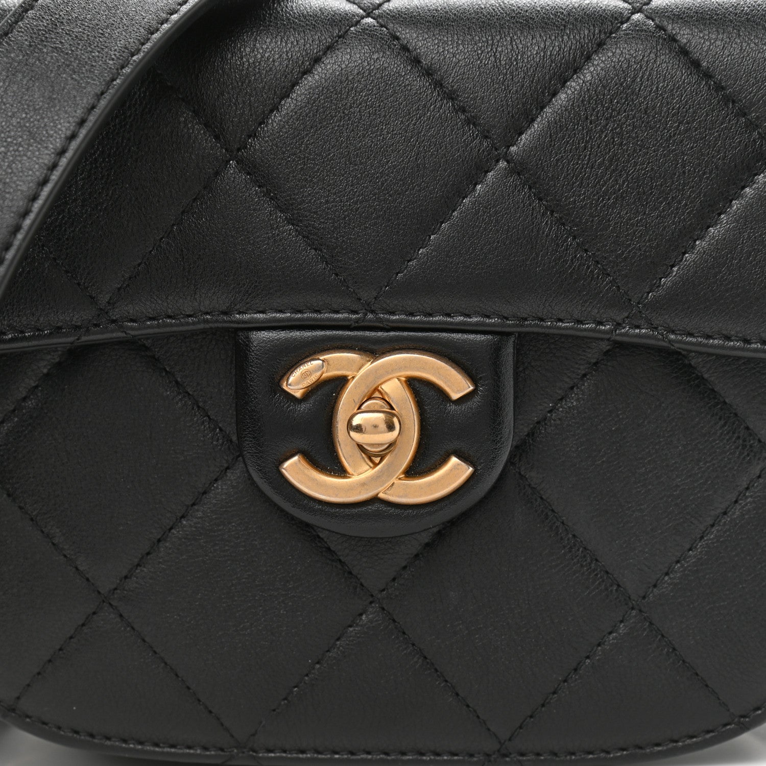 Chanel Calfskin Quilted Moon Messenger Black 8 of 11