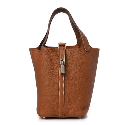 Hermes Taurillon Clemence Picotin Lock 18 PM Gold 1 of 10