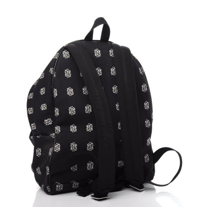 Saint Laurent Canvas Bandana Print City Backpack Black 3 of 12