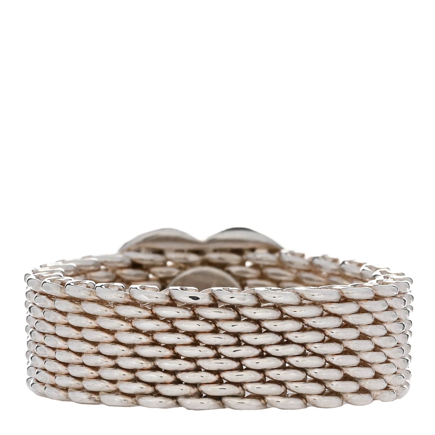 Sterling Silver Somerset Mesh Heart Ring 50 5.5