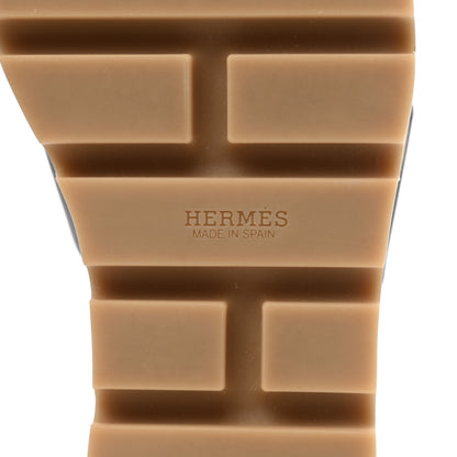 Hermes Calfskin Cork Eze 30 Sandals 38 Black 6 of 10